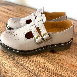 The Original - Dr. Martens Patent Gray Dress Shoes in Light Gray